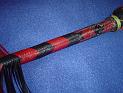 4ft Red and Black 32 plait Custom Signal Whip in Progress B
